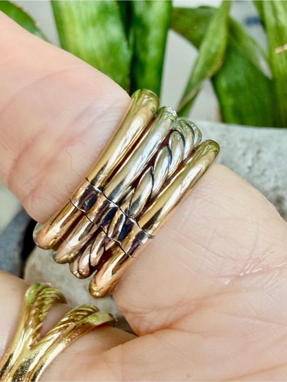 Sold.    David Yurman 18 karat gold sterling and Diamond Ring - Picture 9 of 12